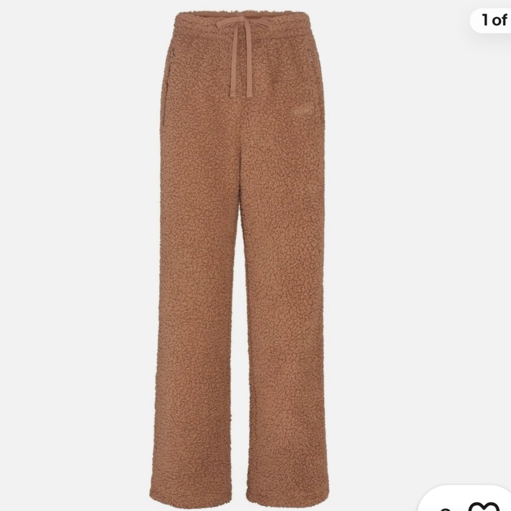 SKIMS teddy track pants - tigers eye